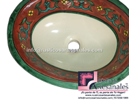 <img src="Ovalín Especial Ovalado Guía Especial Ocre.jpg" alt=" Ovalín Especial Ovalado decorado mexicano Guía Especial Ocre pintado a mano para sobre Poner hecho en México 100% a mano" />