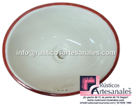 <img src="Ovalín Tradicional Ovalado Plaza Terracota.jpg" alt=" Ovalín Tradicional Ovalado decorado mexicano Plaza Terracota pintado a mano para sobre Poner hecho en México 100% a mano" />