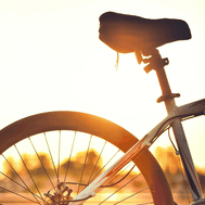 Fahrrad im Sonnenuntergang