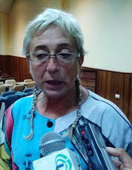 María Ángela Delgado Burgos, catedrática del proyecto cultural Prometeo. Ecuador.