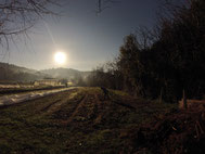 JVS, le soleil du fond de la vallée