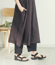 綿ワッシャー裾プリーツ 綿パンツ フォーユー価格　2,980円(税込)