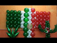 bandera mexicana globos