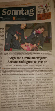Bericht über unser Krav Maga Training im Kurier am Sonntag