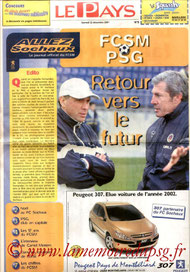 Programme  Sochaux-PSG  2001-02