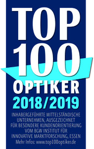 GEBKER OPTIK erhält Auszeichnung als TOP 100 Optiker 2018/2019
