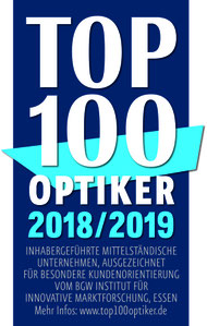 Auszeichnung TOP 100 Optiker 2018/2019