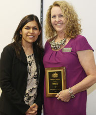 Pamela with Award Presenter