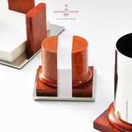 Set scrivania - accessori scrivania - radica - lavorazioni artigianali