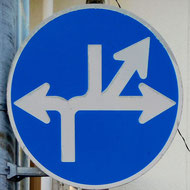 指定方向外禁止。異形矢印標識。静岡市にある。