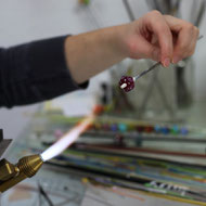 Handgefertigte Glasperle aus Muranoglas