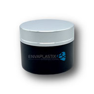 Pomadera de vidrio negro mate, frascos de vidrio para cremas