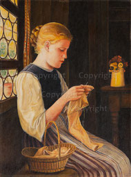 Nr. 4317 Strickendes Mädchen
