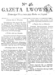 Gazeta Lwowska 1811 nr 46