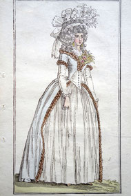 Journal des Luxus und der Moden, c. 1788.  - Rococo dress fichu