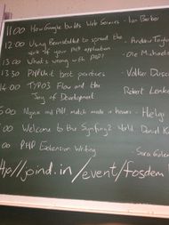 PHP & friends dev room timetable