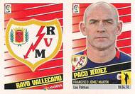 CROMO DE FÚTBOL - ESPAÑA - CAMPEONATO NACIONAL DE LIGA - 2.013/2.014 (EDICIONES ESTE - PANINI) ESCUDO/ENTRENADORES - RAYO VALLECANO - PACO JÉMEZ - Nº 15 (NUEVO) 0,20€.