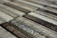 Mosaico Glitter Argento Brick
