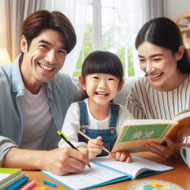 Studying together helps English development