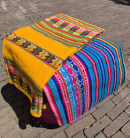 Kleurrijke picknickdekens/omslagdoeken uit Peru 