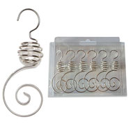 Druckatelier46 - Aufhänger Weihnachtskugeln Spirale mit Perle silberfarbig