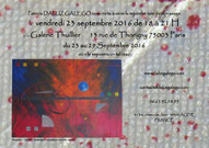 09.2016 - Galerie THUILLIER, Rue de Thorigny, PARIS 3e