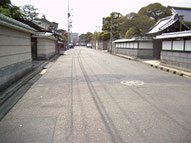 参道の一番奥にある林宗院山門付近から参道入り口(豊島園通)方面への眺め