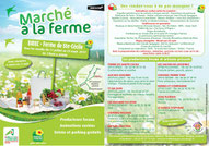 Flyer Marchés à la Ferme Ste Cécile avec liste des producteurs
