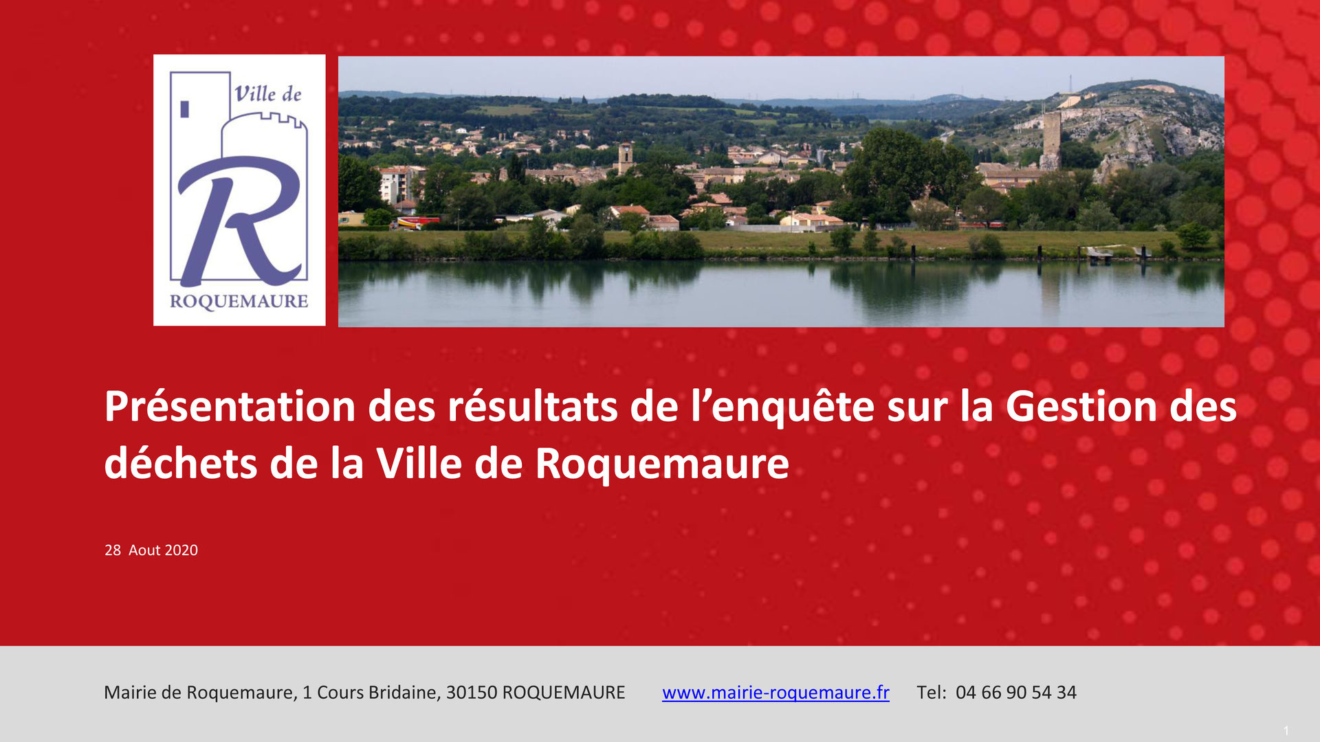 Enquête Gestion des Déchets à Roquemaure Site de la Ville de Roquemaure