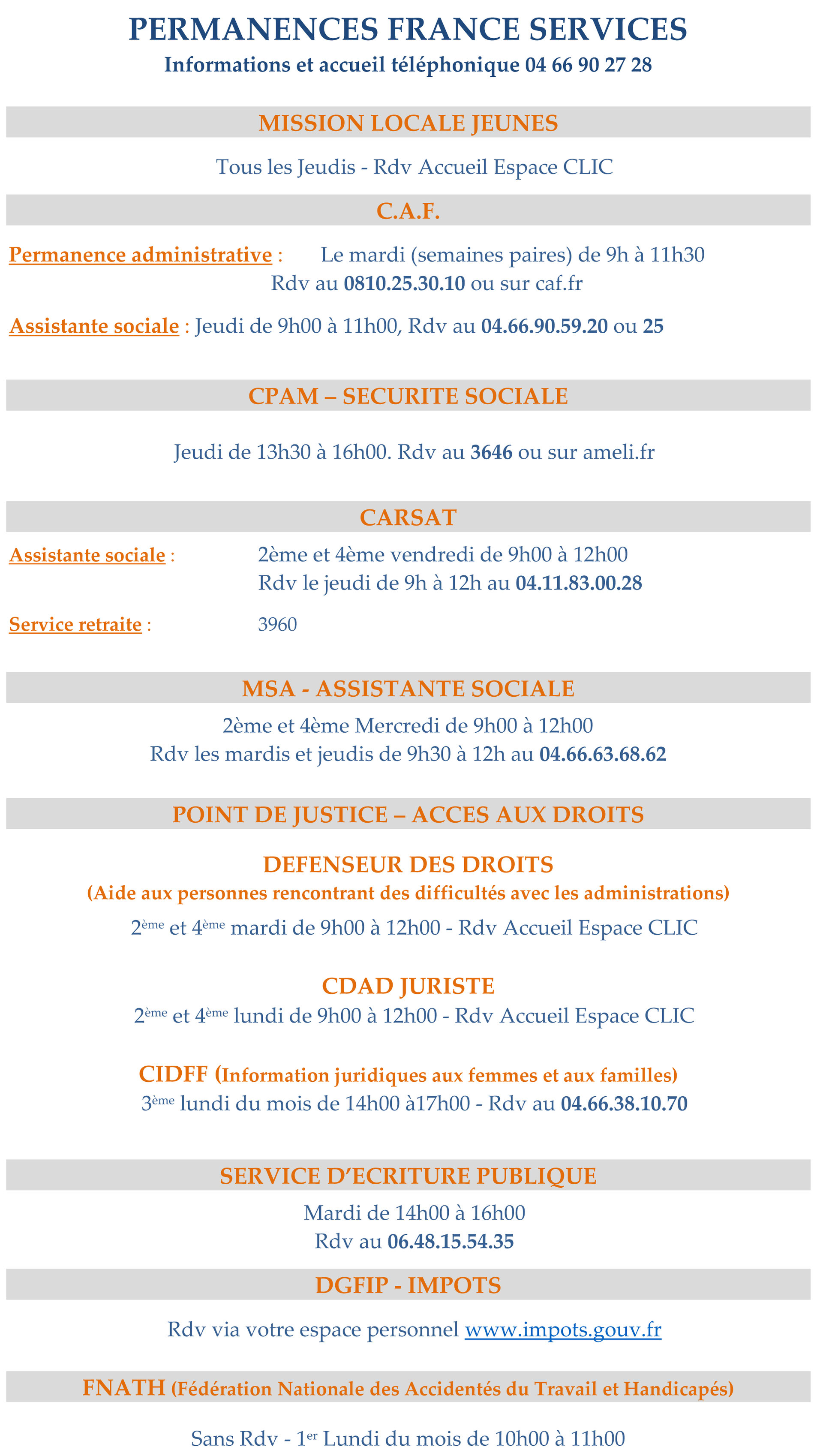 France Services de Roquemaure Site de la Ville de Roquemaure