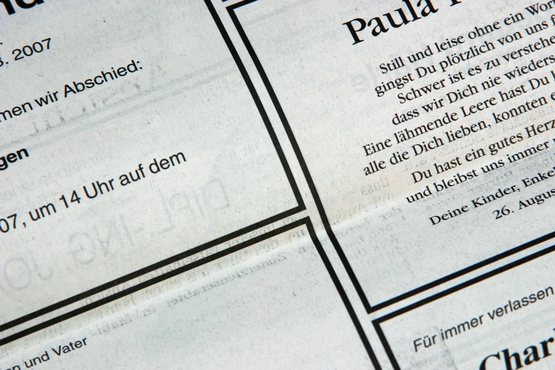 Spruche Zitate Und Bibelverse Fur Traueranzeigen Und Drucksachen Westerwalder Bestattungshaus Christoph Muller