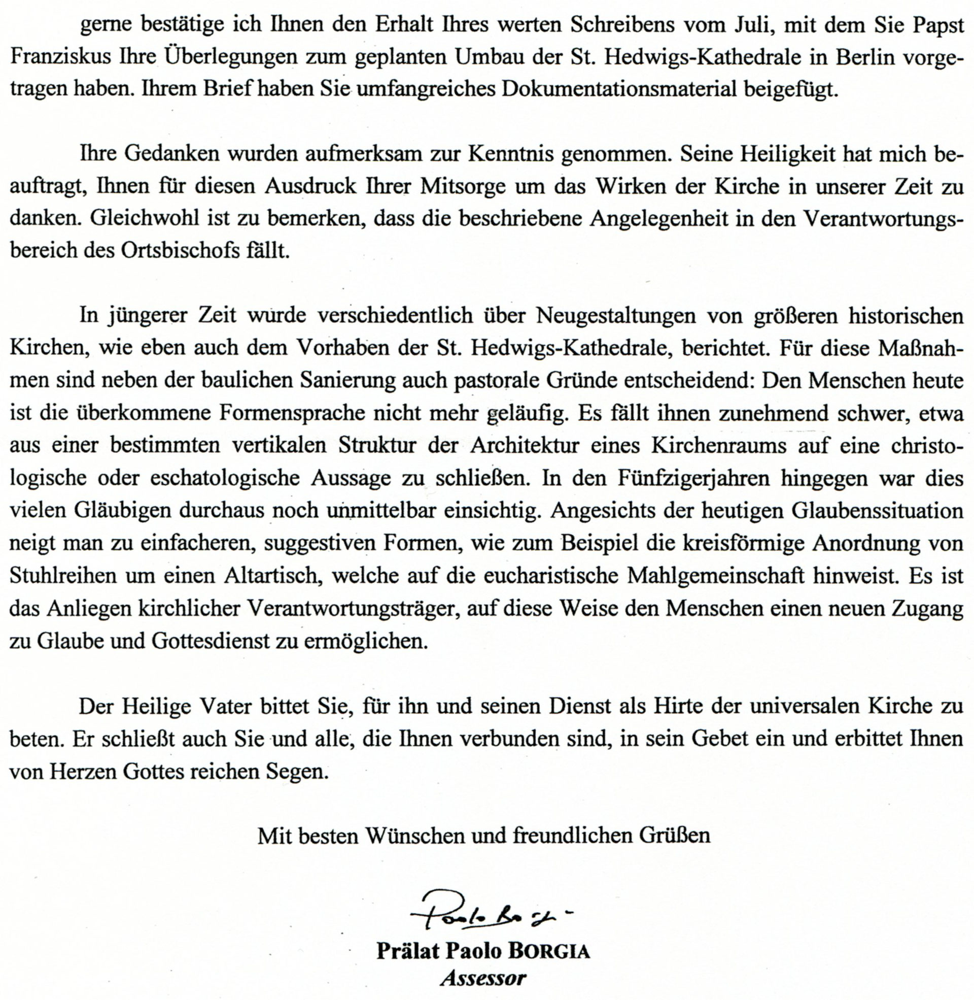 Brief an den Heiligen Vater, Papst Franziskus - freunde ...