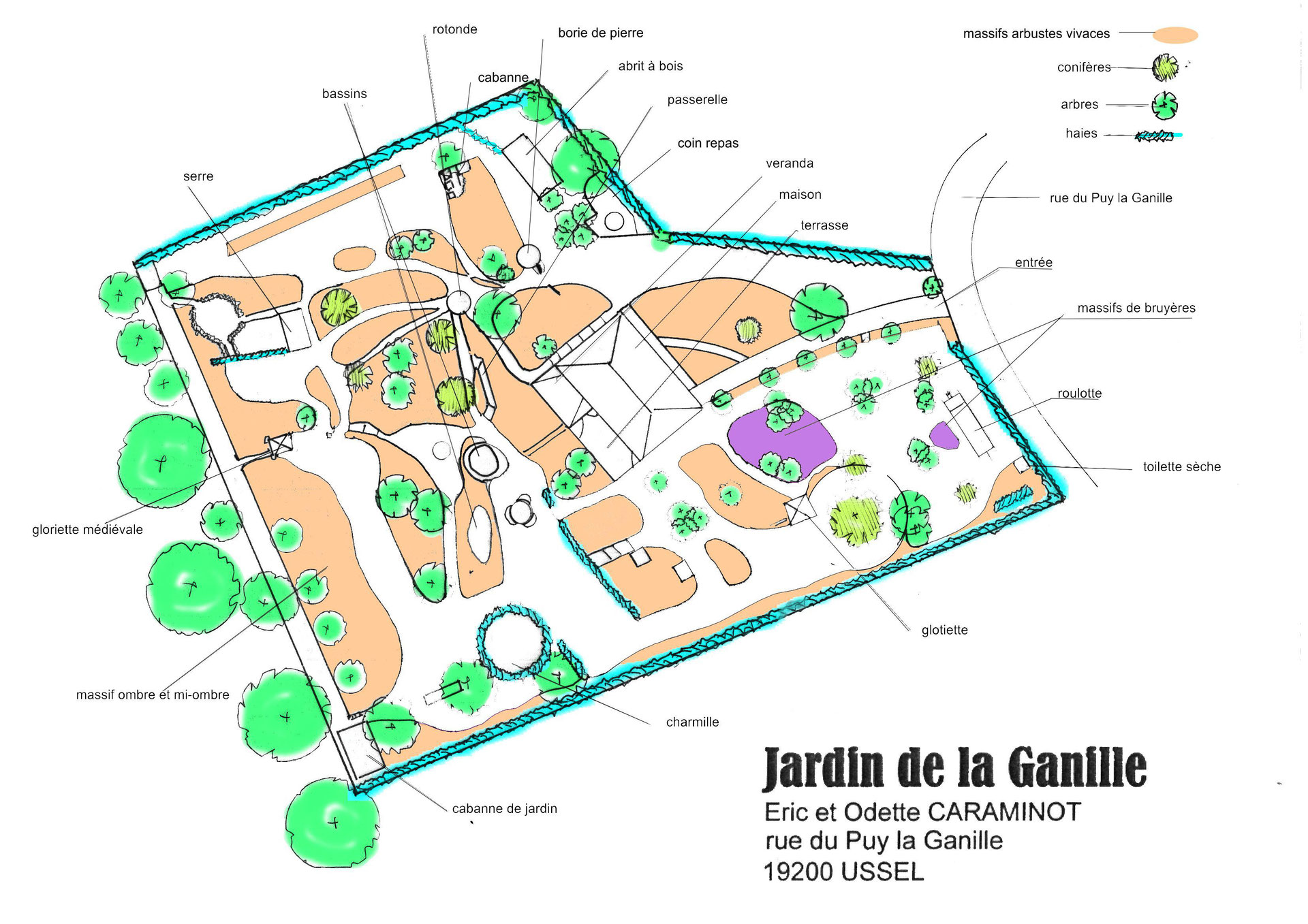 Plan du jardin - Site de jardindelaganille