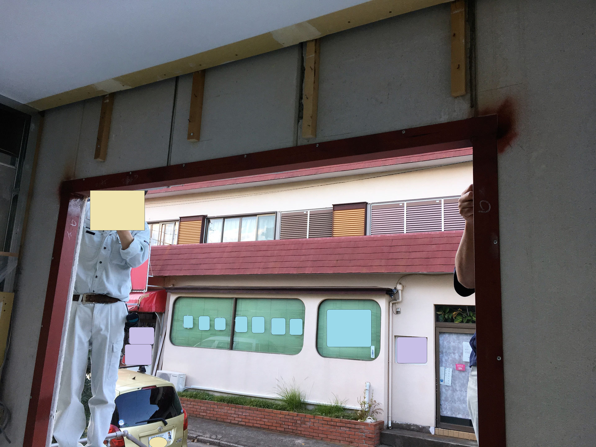 ALC開口部に、三方枠を設置しました 溶接金属加工の便利屋さん｜令和溶接加工：東京都江戸川区
