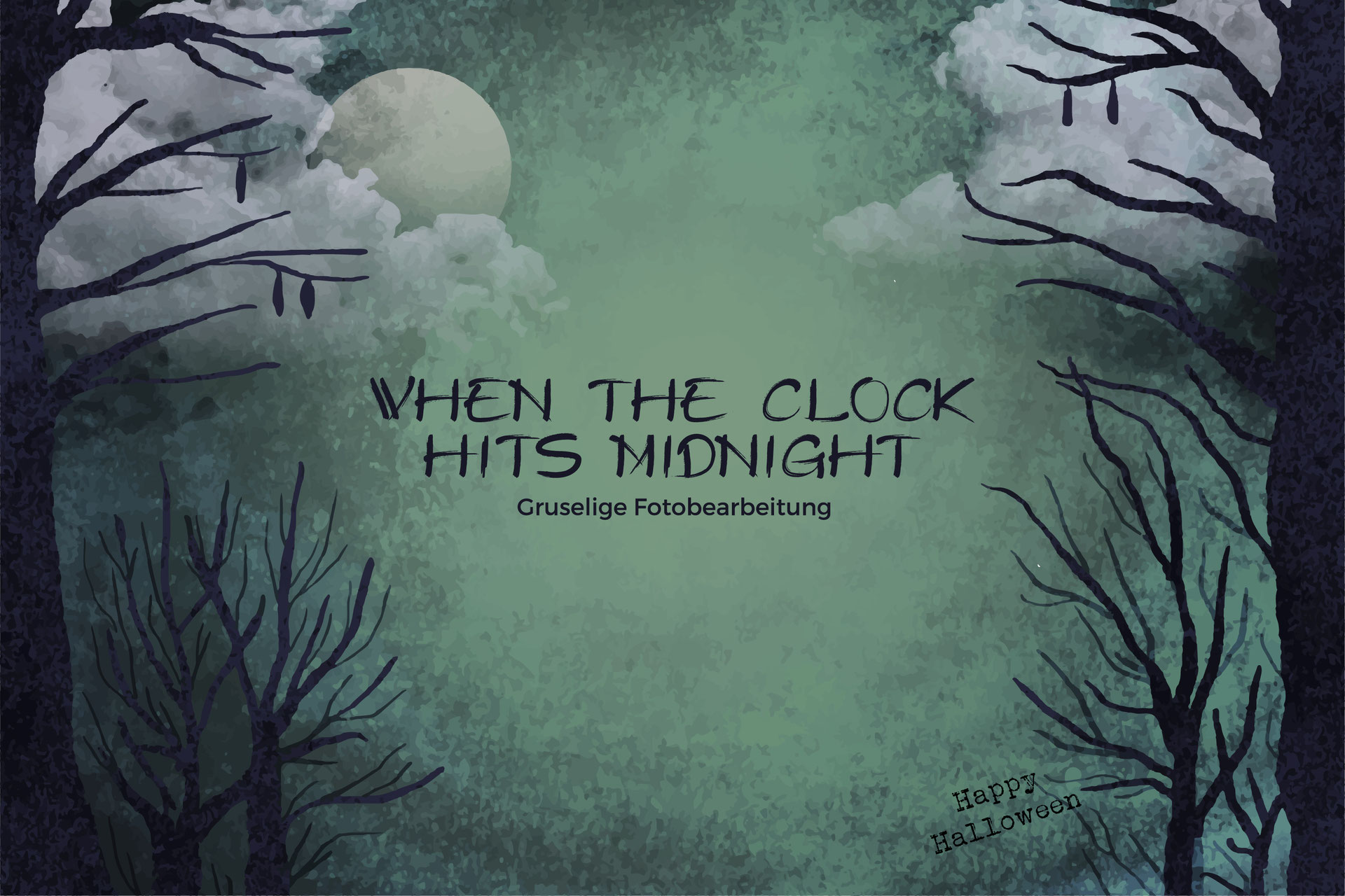 When the clock hits midnight Gruselige Fotobearbeitung Céline