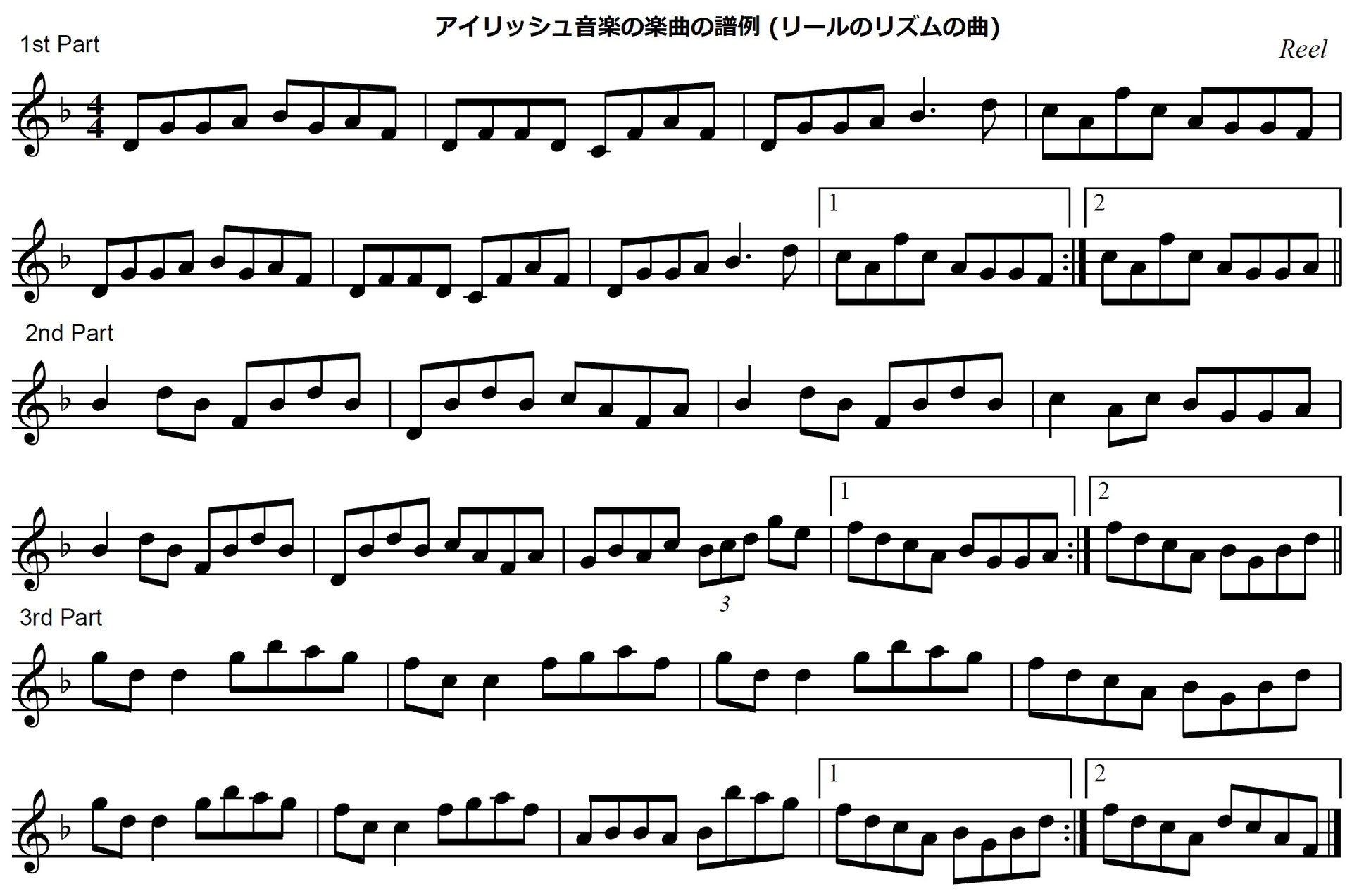 アイルランド(アイリッシュ)音楽で演奏される曲、リズムの種類について (フィドル講座) アイルランド田舎生活体験記 滞在中に始めた