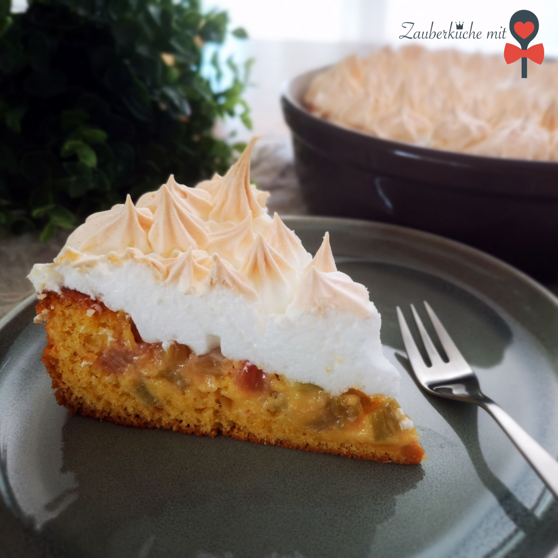 festlicher rhabarberkuchen in der runden stoneware von pampered chef infozauberkueches webseite