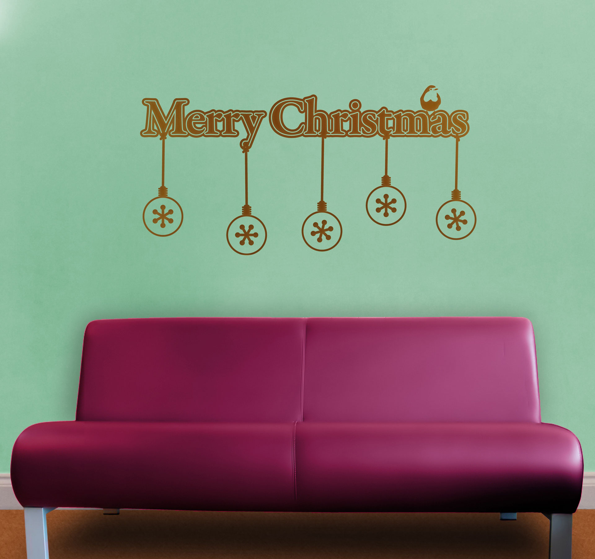 Merry Christmas Snowflake Sticker Decal Vinyl Wall Art Company