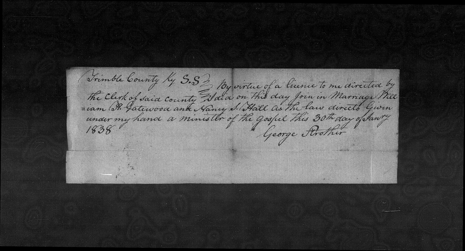 The Family of Nathan HALL and Mary WOOD Trimble County Historical