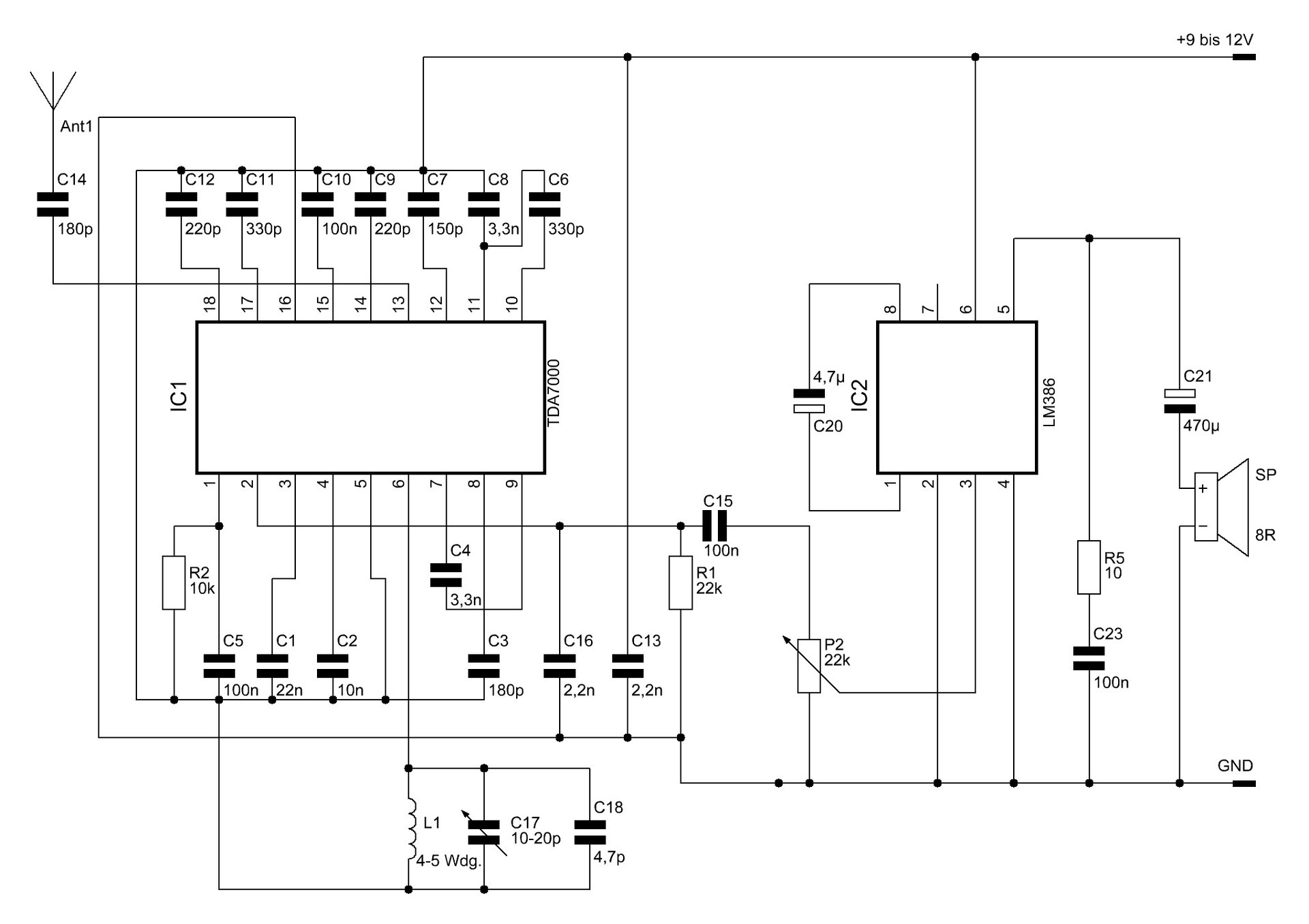 UKW-Radio mit TDA7000 - Elektronische Basteleien