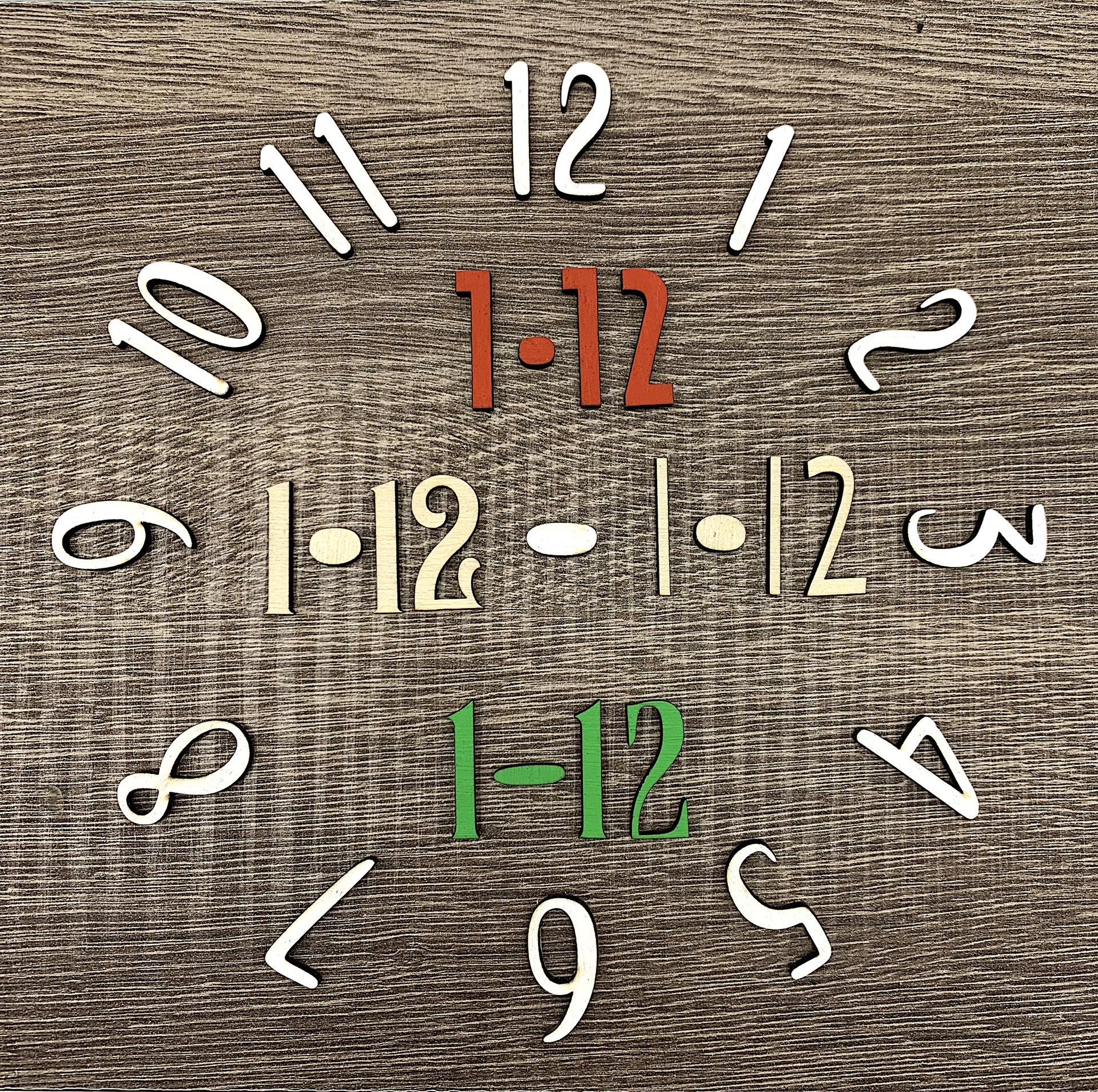 1 set k numeri orologio in legno design delicato per progetti