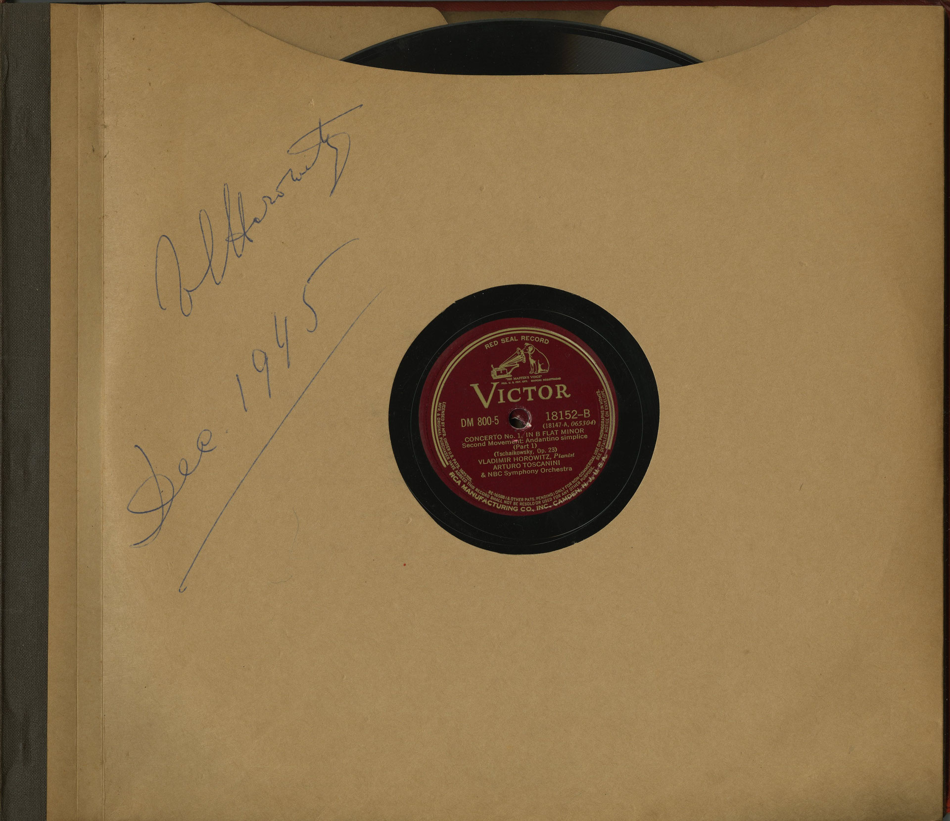 78 Record of Autographed by Vladimir HOROWITZ - horowitz1