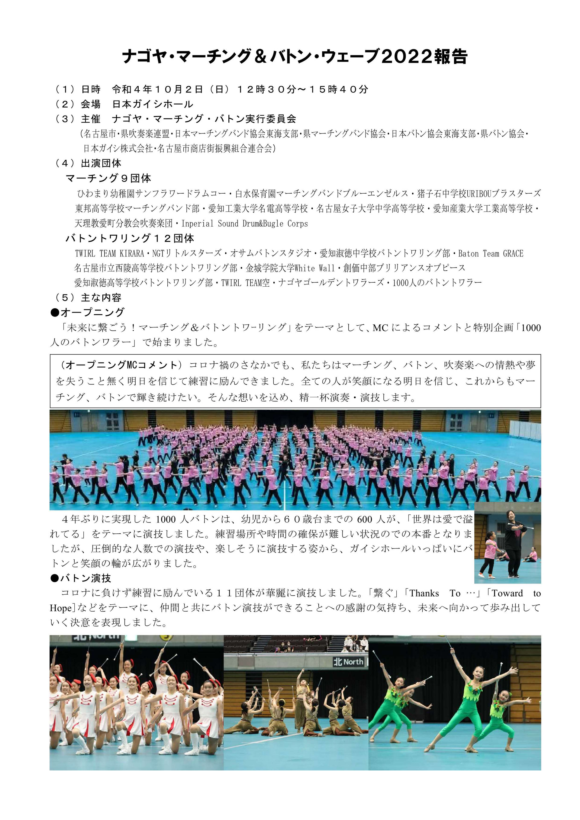 活動報告 Nagoya marching&batton wave オサムバトン 2本セット