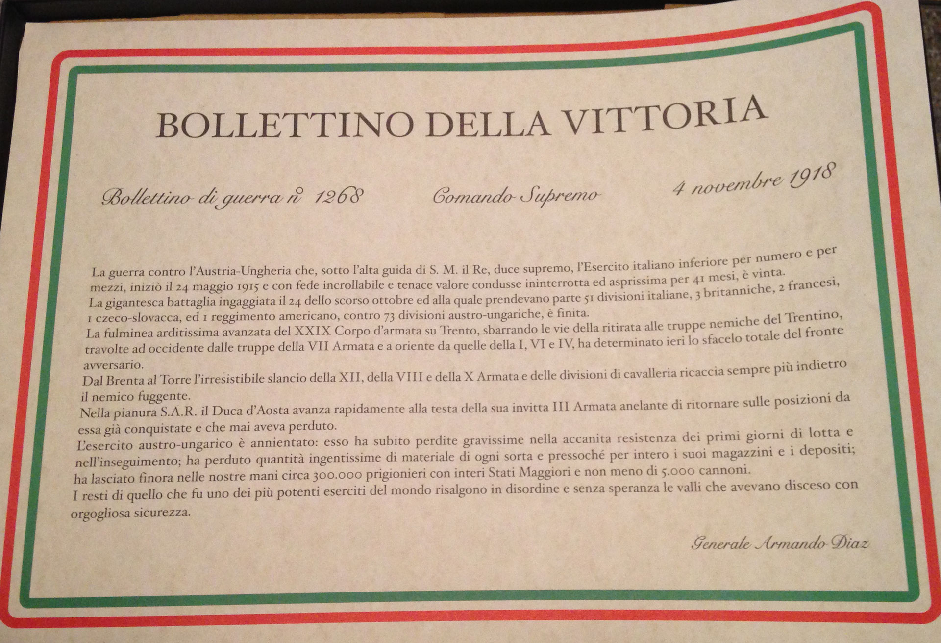 BOLLETTINO DELLA VITTORIA Bersaglieri Monfalcone BOLLETTINO DELLA VITTORIA Bersaglieri Monfalcone