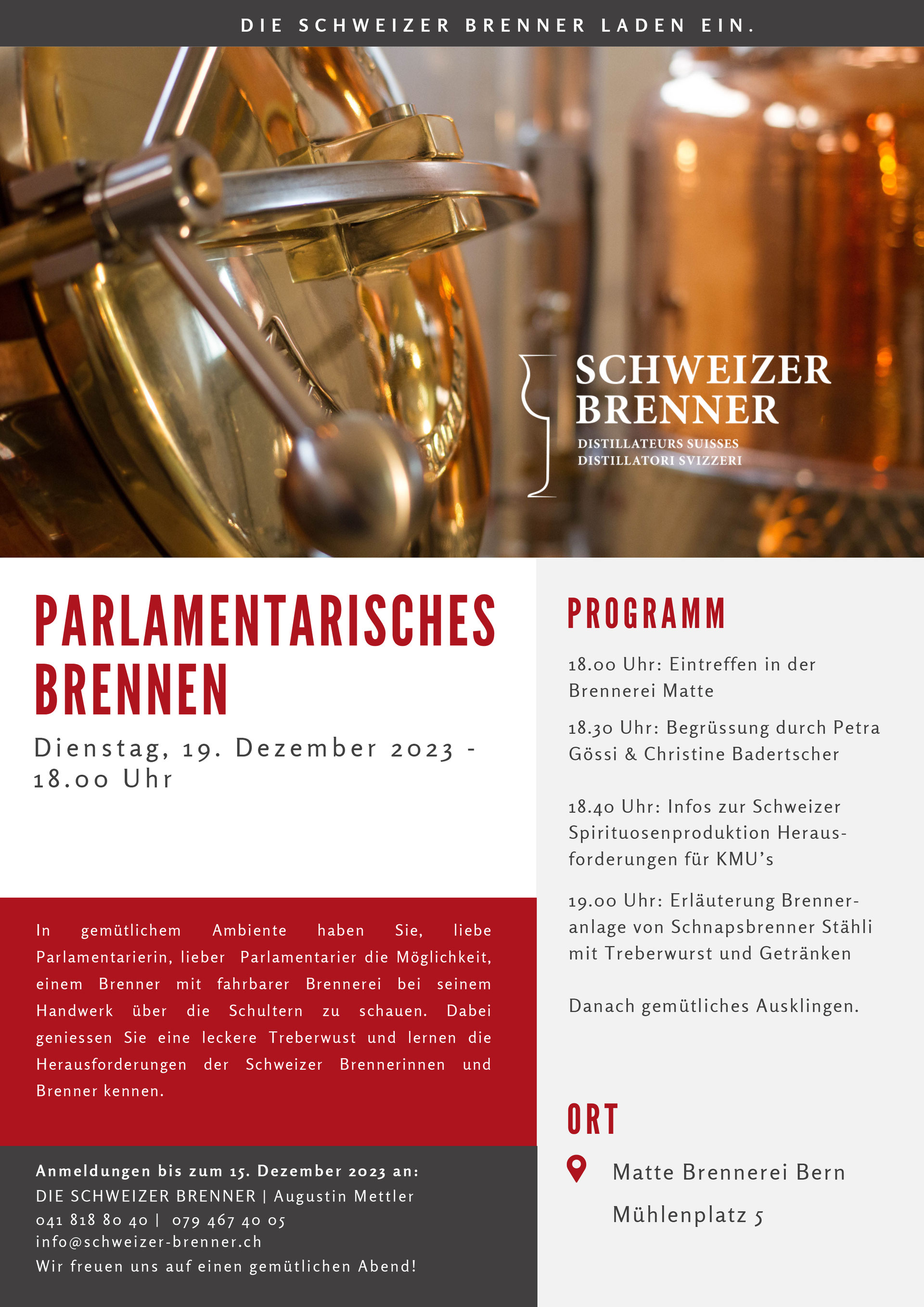 Parlamentarisches Brennen DIE SCHWEIZER BRENNER