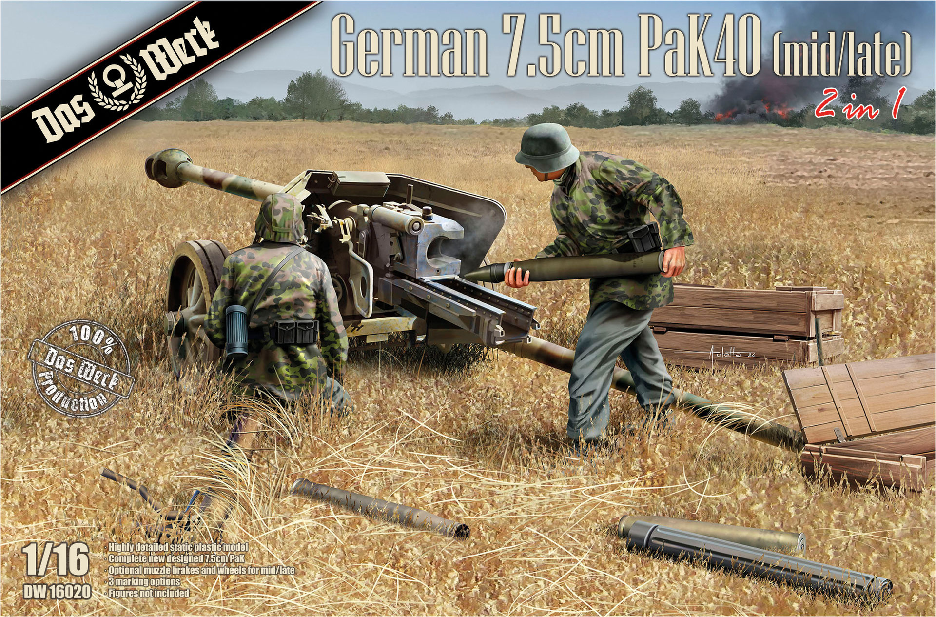 German 7,5cm PaK40 (mid/late) - Das Werk Scale Models