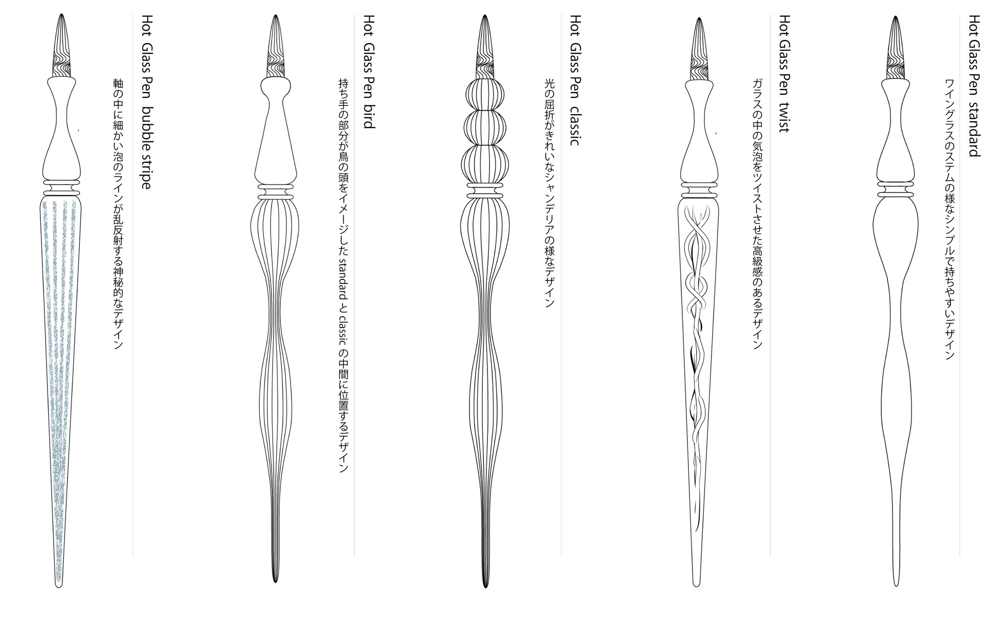 Pen style - Glass Studio TooS -オリジナルガラスペン-