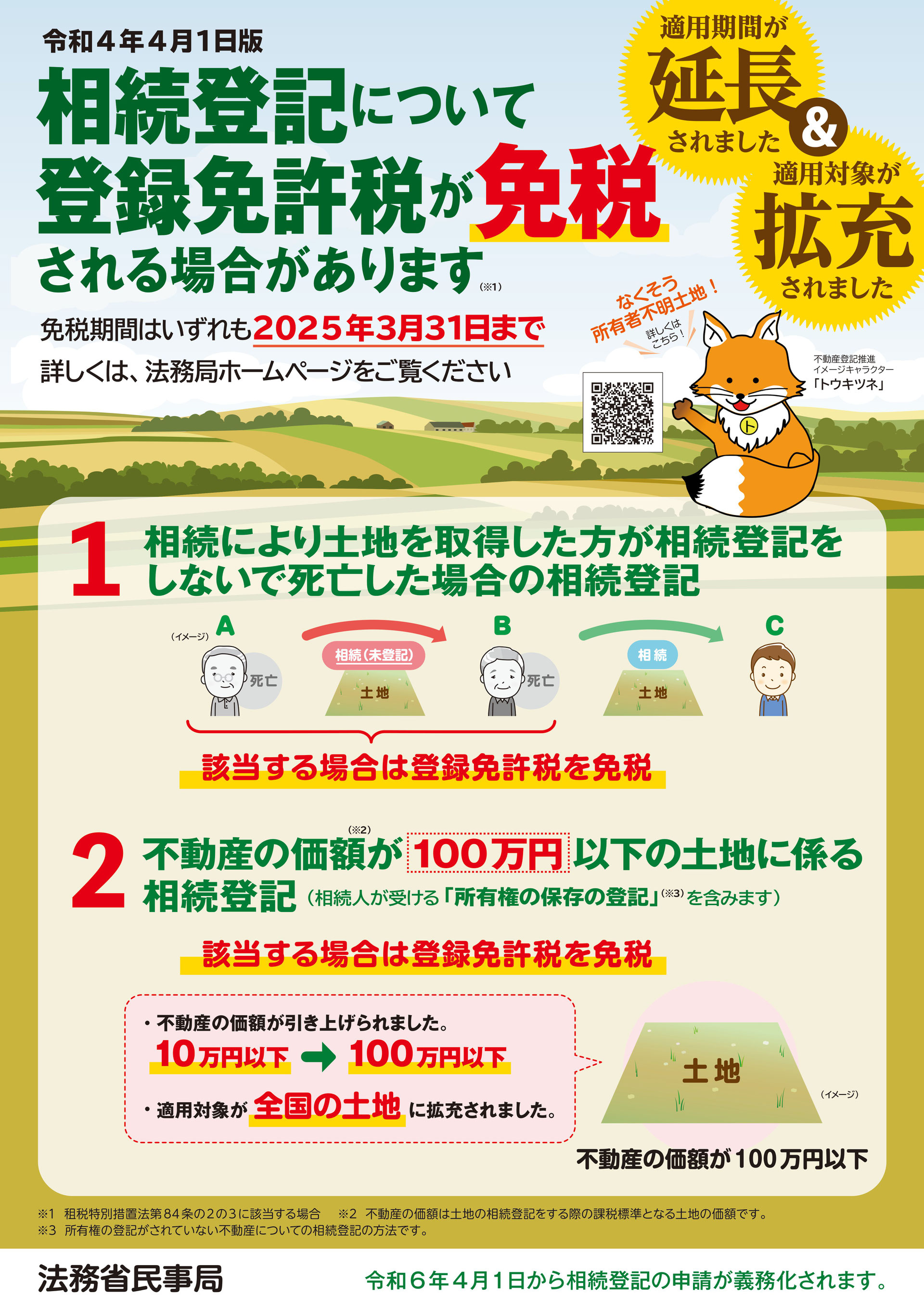 相続登記の登録免許税の免税措置について。 - 格安な登記は司法 相続登記の登録免許税の免税措置について。 - 格安な登記は司法