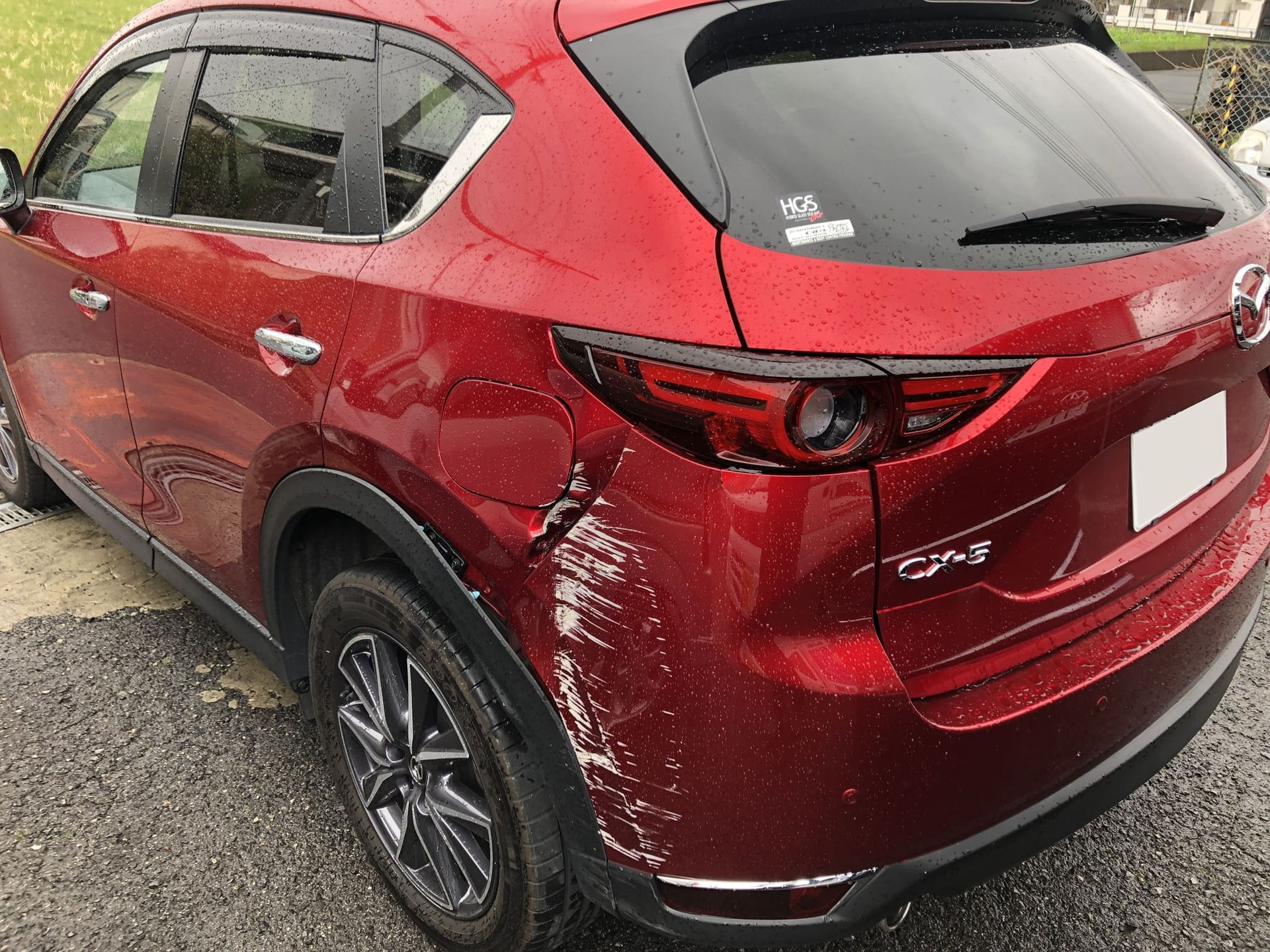 CX-5 R2年式KP2P事故修理　ソウルレッドクリスタルメタリック