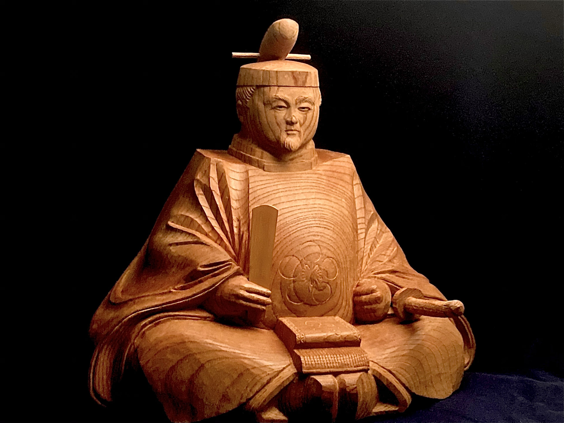 井波彫刻 天神様 菅原道真 木彫り 欲張る 井波彫刻 天神様 菅原道真 木彫り 欲張る